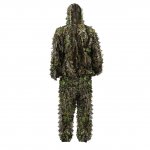 Pellor Ghillie Poncho Suits 3D Leaves Woodland Camouflage Clothing Army Sniper Military Clothes for Jungle Hunting,Shooting, Airsoft,Wildlife Photography,Halloween (Leaf Green, for tall 3.3-4.3ft)