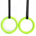 Pellor Olympic Gymnastic Rings For Upper Body Strength And Bodyweight Excercising Suspension Training(Green)