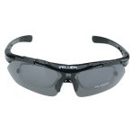 Pellor Cycling Wrap Running Outdoor Sports Sunglasses Exchangeable 5 Lenses Unbreakable Polarized UV400