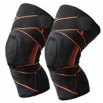 PELLOR Antiskid Pressurized Knee Pads Knee Braces Shock Absorption Silicone Breathable Sports Knee Support for Basketball Football Golf Cycling Tennis Volleyball Weightlifting