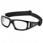 Pellor Goggles Sports Glasses Adjustable Elastic Wrap Eyewear For Soccer Basketball Tennis Lover (Black)