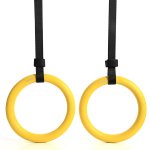 Pellor Olympic Gymnastic Rings For Upper Body Strength And Bodyweight Excercising Suspension Training(Yellow)