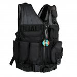 PELLOR Multifunctional Nylon Tactical Vest Breathable Mesh Lightweight Multi-pocket Vest Detachable Tactical Belt for Outdoor CS Field Hunting