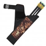 PELLOR Outdoor Lightweight Hunting Camo Quiver Adjustable Waist Hanging Archery Arrows Case