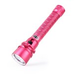 Pellor 100m Completely Waterproof Electrodeless Dimming Rechargeable Diving Flashlight Dive Light 4000Lm CREE XM-L T6 LED Torch With 2 X 18650 Battery