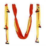 Pellor Large Bearing Deluxe DichromaticYoga Swing Aerial Hammock, Yellow & Orange