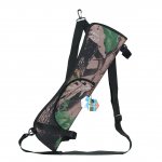 Pellor Outdoor Hunting Training Camo Archery Arrow Holder Bow Belt Quiver With Strap Back Side