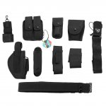 PELLOR Outdoor Multifunction Tactical Belt Security Police Guard Utility Kit Nylon Duty Belt System Black