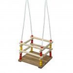 PELLOR Wooden Swing Seat Play Beads Cradle Swing Toy Home Entertainment Toys for Children Kids Baby