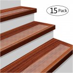 YISUN 15-Pack Non Slip Stair Treads 24"x 4" Anti Slip Clear Tape Adhesive Stair Mat Prevents Slips and Falls for Indoor Outdoor Skateboard Staircase