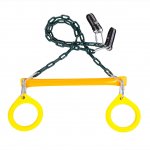 PELLOR Children's Trapeze Bar with Rings Gymnastic Swing Set Combo