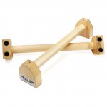 PELLOR I-shaped Antiskid Push-ups Bar Wooden Press-up Support Stand Indoor and Outdoor Arm Chest Muscle Training Fitness Equipment (Wooden, 19.7x3.9x3.9inch)