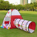 PELLOR New Polka Dot Design Kids Indoor/Outdoor Tunnel Tents Party Play Toy House Tunnel Tent Toy Hut