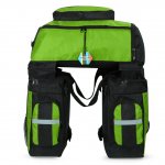 Pellor 70L MTB Bike Waterproof 3 in 1 Rear Bicycle Bag Pannier Bags Bike Rack Bag with Rain Cover (Green)