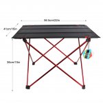 PELLOR Outdoor Ultralight Portable Folding Desk Aluminum Alloy Table Holder for Camping Fishing Picnic
