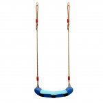 PELLOR Children Kids Swing Seat Indoor Outdoor Plastic Bending Plate Swing with Cotton Cushion Seat