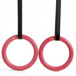 Pellor Olympic Gymnastic Rings For Upper Body Strength And Bodyweight Excercising Suspension Training(Red)