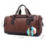 PELLOR Large Capacity PU Leather Travel Bag Tote Handbag Gym Sports Shoulder Bag Carry Case