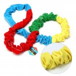 PELLOR Children Kids Outdoor Exercise Band Rainbow Elastic Pull Rope Toys for Sensory Training Team Activity Party Game