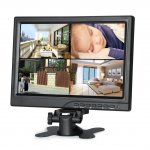 Koolertron 10.1 inch CCTV Monitor 1280 x 800 IPS LCD Monitor with HDMI VGA AV Port Support 1080P for DSLR/PC/CCTV Camera DVD Car Backup Camera Home Office Surveillance Secure System