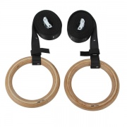 Pellor Upscale Professional Wooden Gymnastic Rings With Number And Buckles Straps