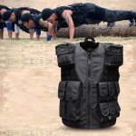 PELLOR V-neck Tactical Vest Outdoor Training CS Protective Equipment Campus Security Tactics Waistcoat Black