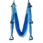 Pellor Large Bearing Deluxe Dichromatic Yoga Swing Aerial Hammock, Dark Blue & Blue