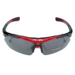 Pellor Cycling Wrap Running Outdoor Sports Sunglasses Exchangeable 5 Lenses Unbreakable Polarized UV400