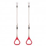 PELLOR Plastic Rings Children Gymnastics Flying Rings Kids Pull-ups Chinning Griphook Indoor and Outdoor Fitness Equipment