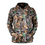 PELLOR Outdoor 3D Long Sleeve Round Hoodie Camouflage Clothes Jungle Woodland Hunting Camouflage Suit