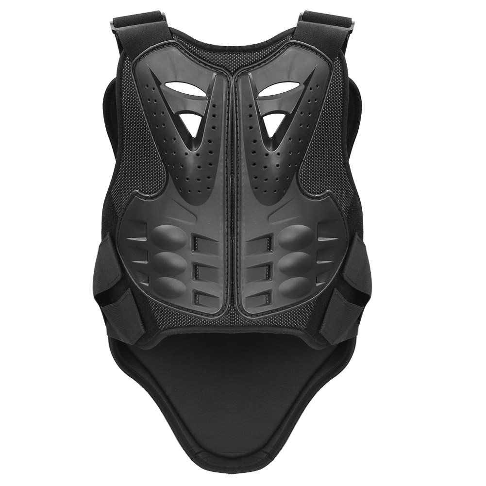 Dolity Motorcycle Vest Body Guard Chest Back Protector Vest Protector for Riding Cycling Skating Skiing Scooter Black 