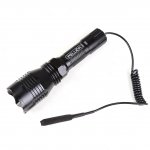 PELLOR 350 Lumens Outdoor Portable Torch Long Range Red Light Tactical Flashlight with Remote Pressure Switch for Hunting Fishing Maps Reading