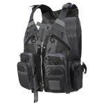 PELLOR Fishing Vest, Outdoor Fishing Multi-Pocket Mesh with Backpack Gear Bag for Camping Hunting Photography Vest Pack with Pockets (Gray)