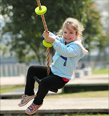 PELLOR Children Physical Training Fitness Swing Climbing Rope Plastic Knot PE Rope with Rubber Base Mount Outdoor Sports Combo Set